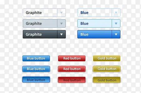 彩色按钮设计合集PSD源文件