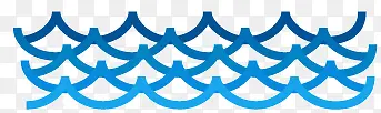 蓝色波浪设计矢量素材