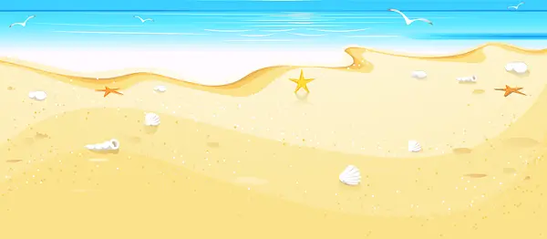 金色沙滩贝壳大海