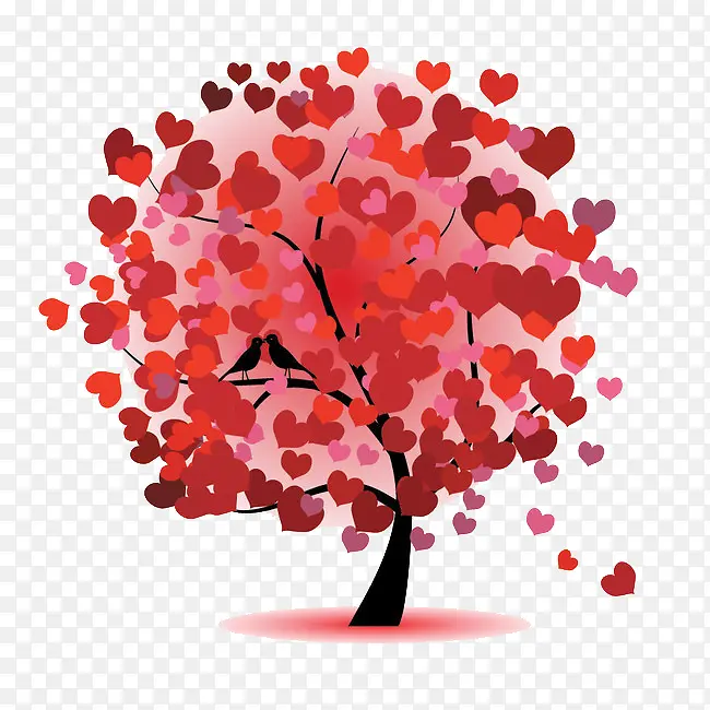浪漫情人节抽象树