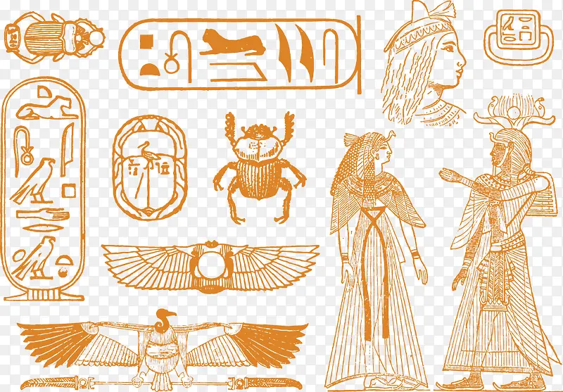 矢量古埃及符号