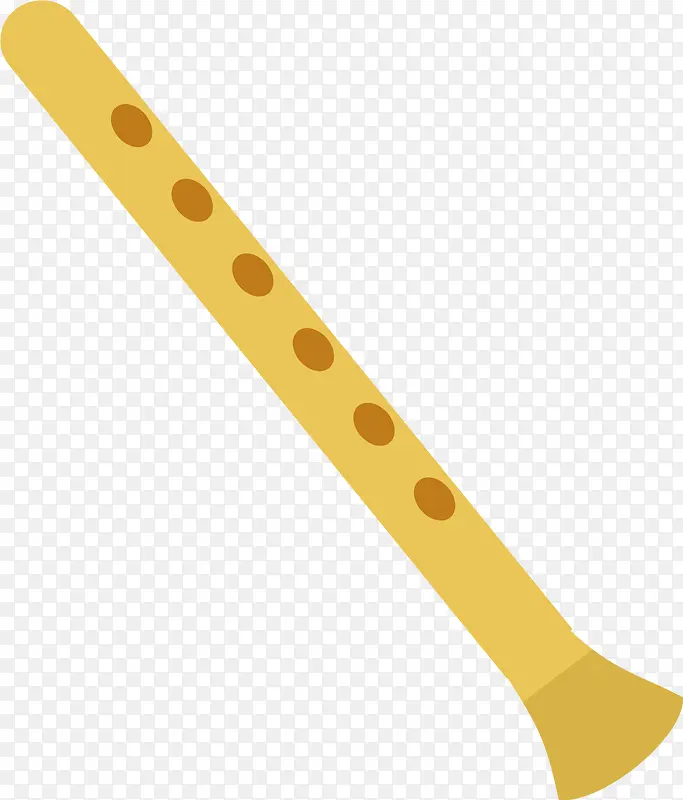 矢量图黄色的笛子