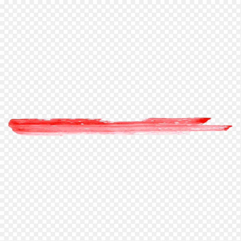 矢量水墨分割线红色双层枯笔