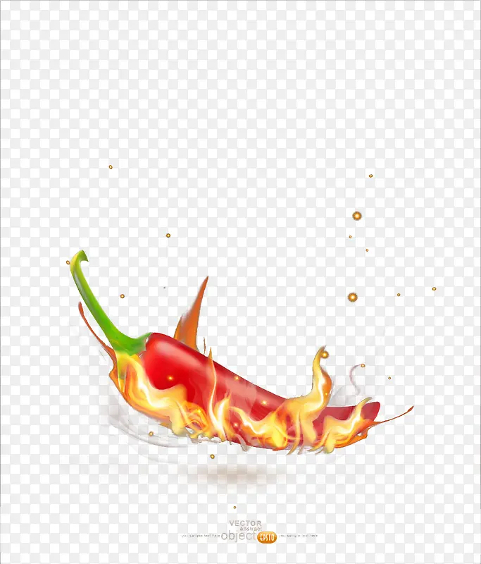 燃烧的红辣椒元素