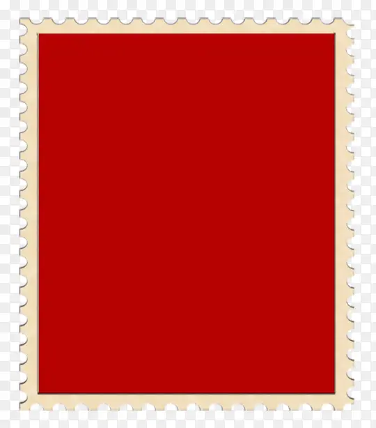 红色邮票底纹花边宝贝边框