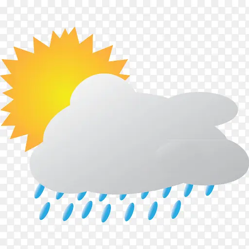 阳光明媚的雨天气grey-weather-icons