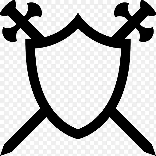 盾双剑交叉图标