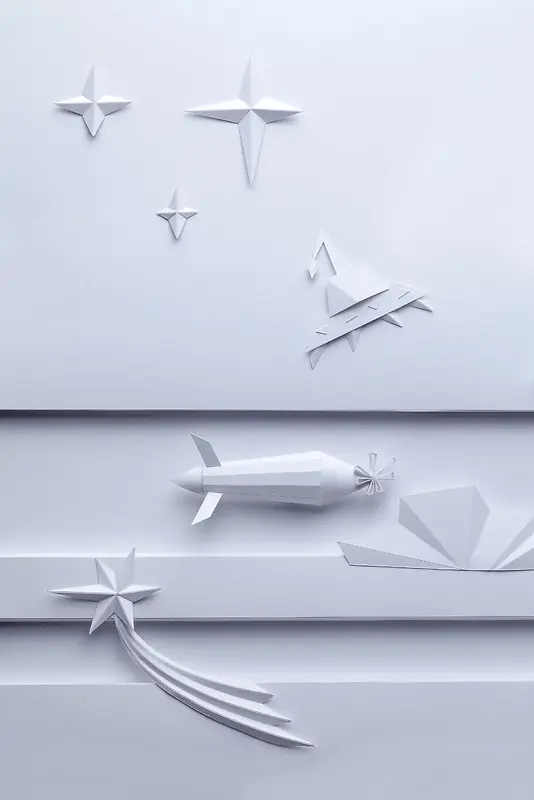纸雕太空飞船