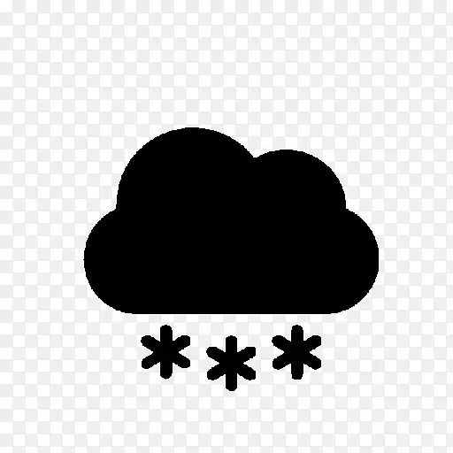 大雪的天气符号图标