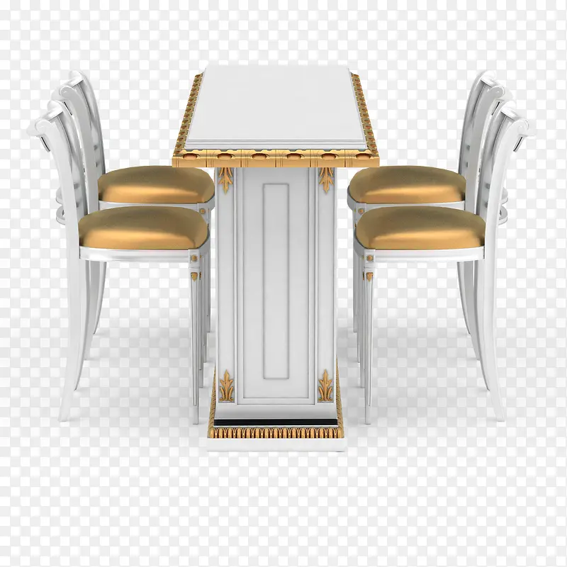 金边简单纯色北欧餐桌