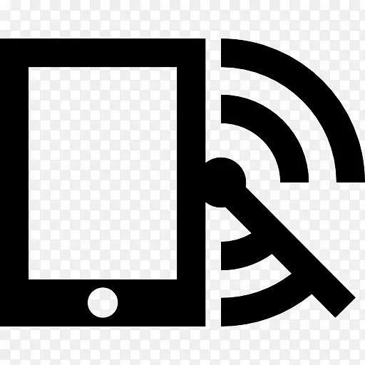 移动电话与雷达和RSS标志图标