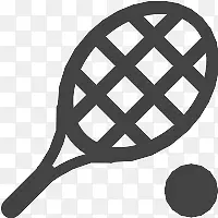 网球球拍球Glyph-smarticons