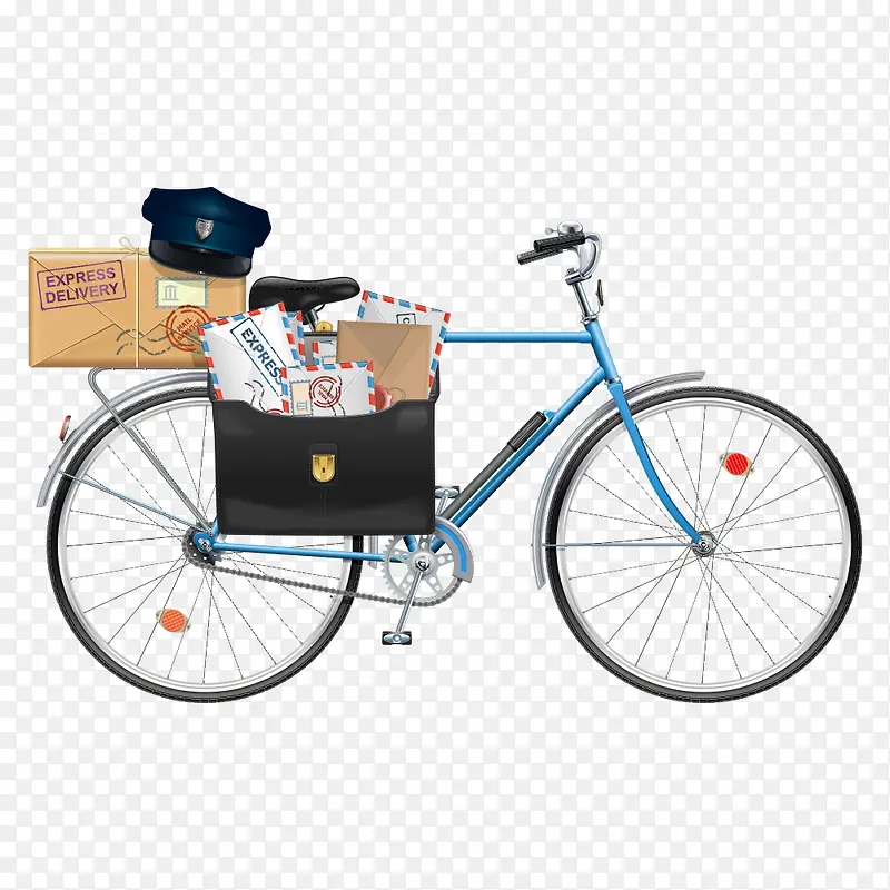 矢量运邮件的自行车