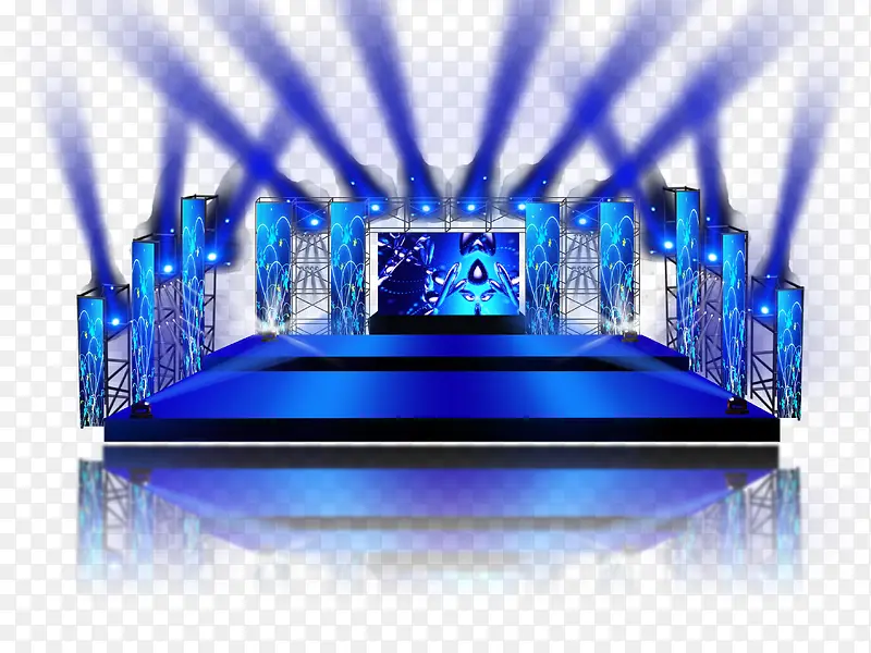蓝色舞台设计模板