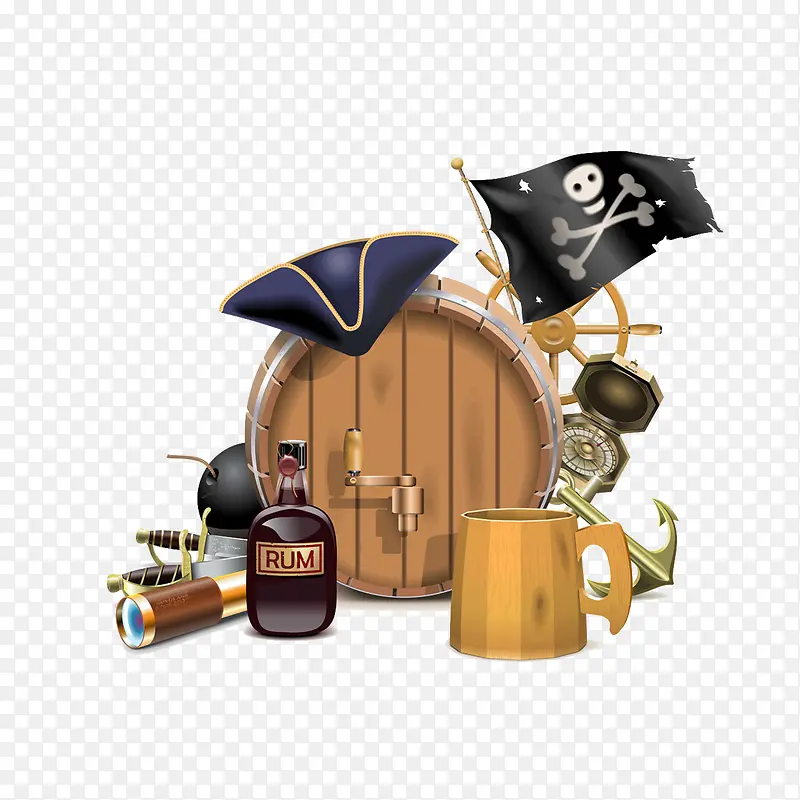 海盗主题插画