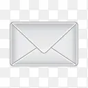 白色的电子邮件图标