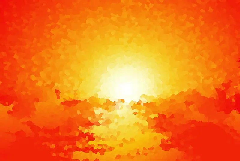 橙色天空数据海报背景七夕情人节