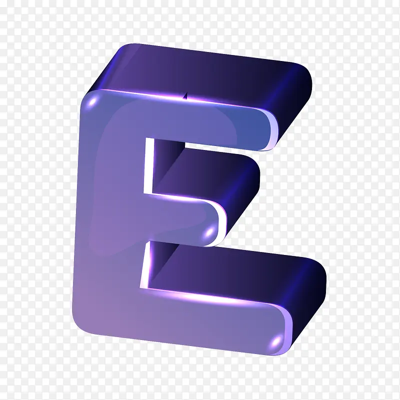 立体字母E