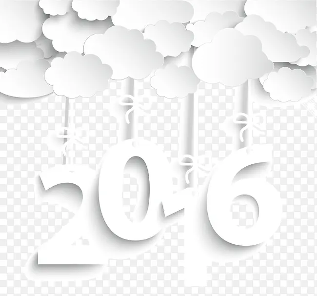 2016云朵挂饰矢量素材
