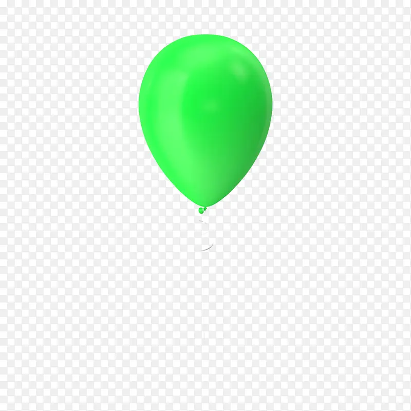 一只绿色气球