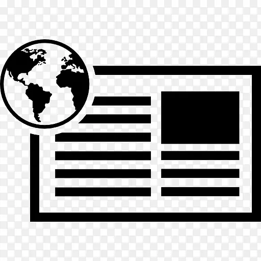 报纸与国际信息教育图标