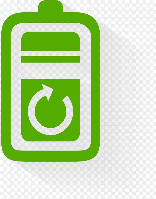 绿色矢量电池图标素材图
