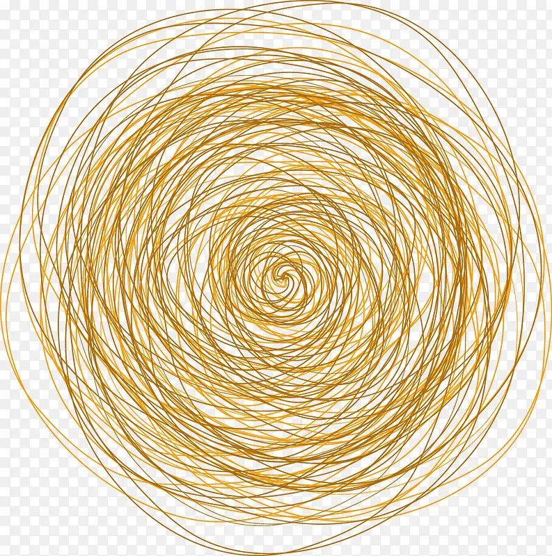 黄色圆环杂乱波线