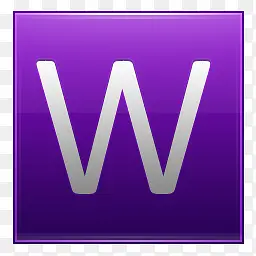 字母W紫图标