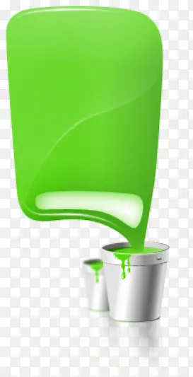 绿色油桶油漆标签