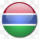 冈比亚国旗国圆形世界旗