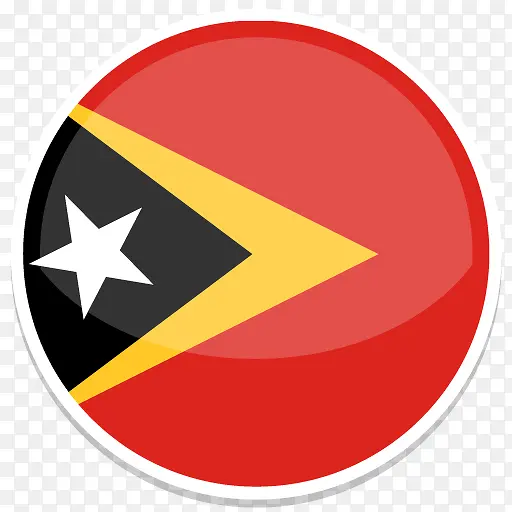 东帝汶帝汶岛,平圆世界国旗图标