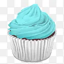 青色蛋糕蛋糕cupcakes-icons