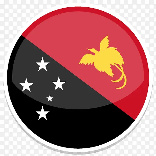 巴布亚新平圆世界国旗图标集