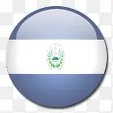 萨尔瓦多国旗国圆形世界旗