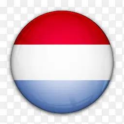 国旗卢森堡对世界国旗图标