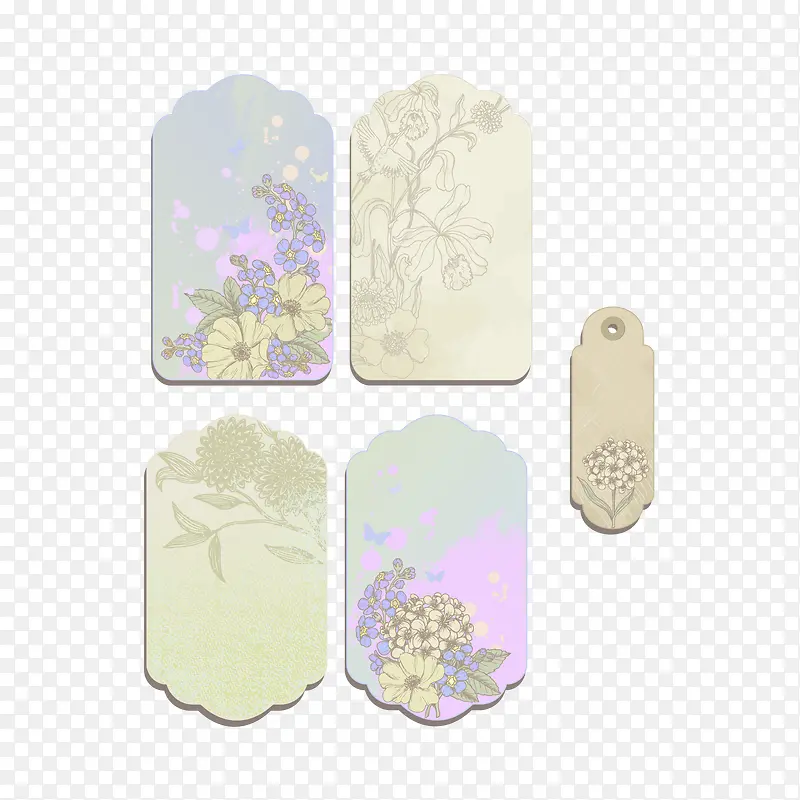 复古花纹便签