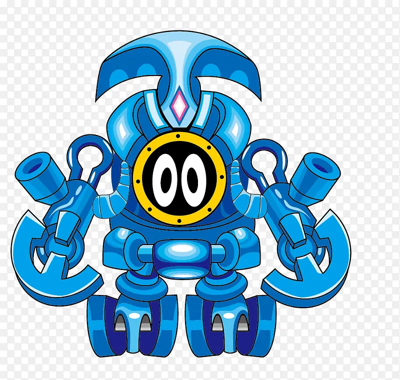 蓝色机器人