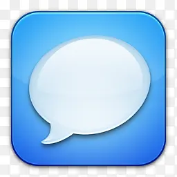 白色对话框iPhone质感圆角PNG图标