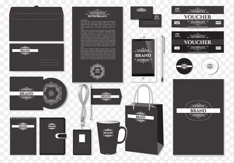 企业画册vi设计黑色