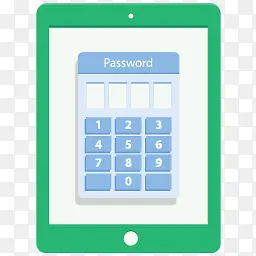 平板电脑密码Flat-eps-icons