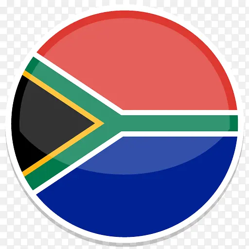 南非洲平圆世界国旗图标集