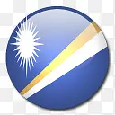 马歇尔岛国旗国圆形世界旗