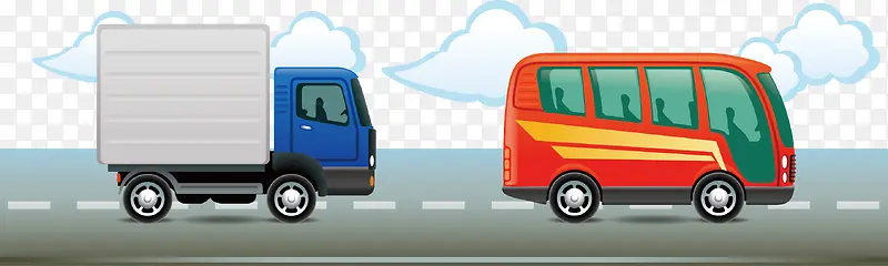 矢量卡通交通工具