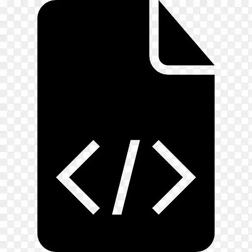 代码文件的黑色界面符号图标