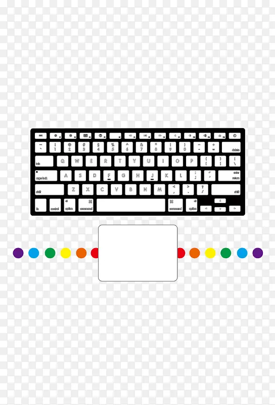 电脑键盘彩色省略号图标