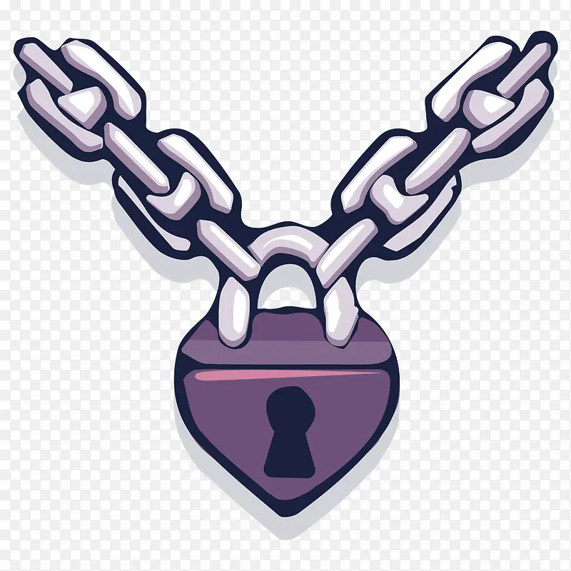 紫色铁锁