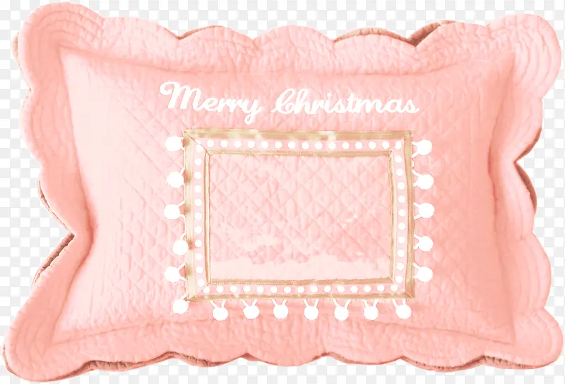 粉色漂亮圣诞节枕头