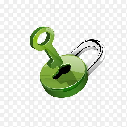 绿色质感锁