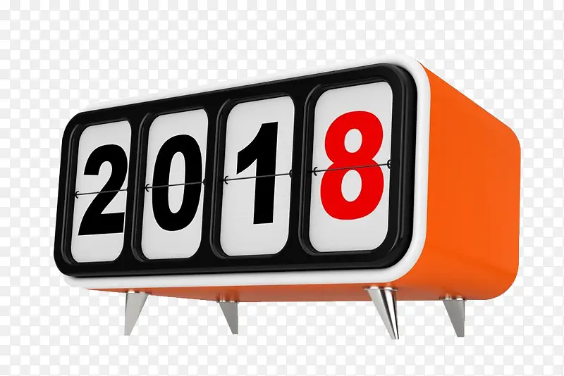 立体2018年电子计时器