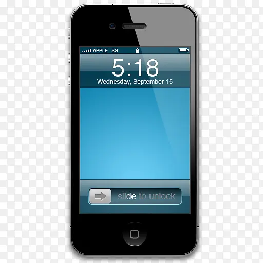 苹果iphone4手机蓝色图标